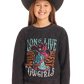 Girls' Long Live Cowgirls Graphic Pullover