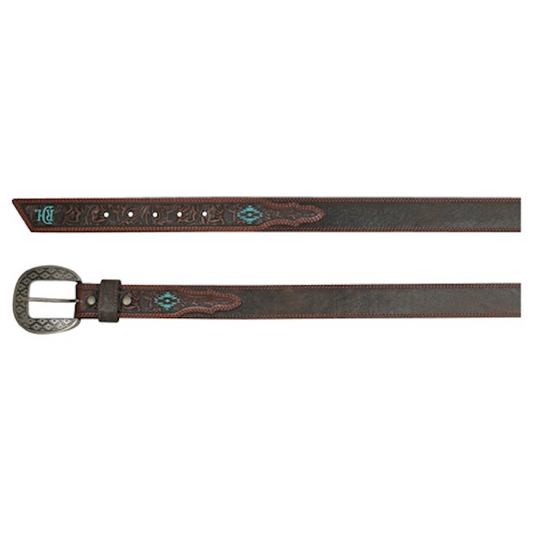 Red Dirt Hat Co. Men's Belt Tooled Billets w/Turquoise Accents