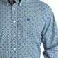 Cinch Men's Geometric Print Button-Down Western Shirt - Blue/White
