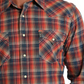 Cinch Men's Modern Fit Plaid Snap Front Western Shirt - Red/Navy