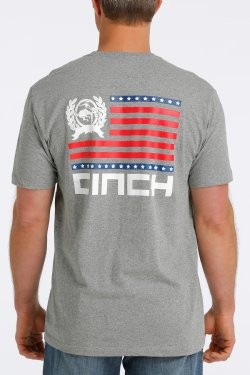 MEN'S CINCH FLAG TEE - ASPHALT