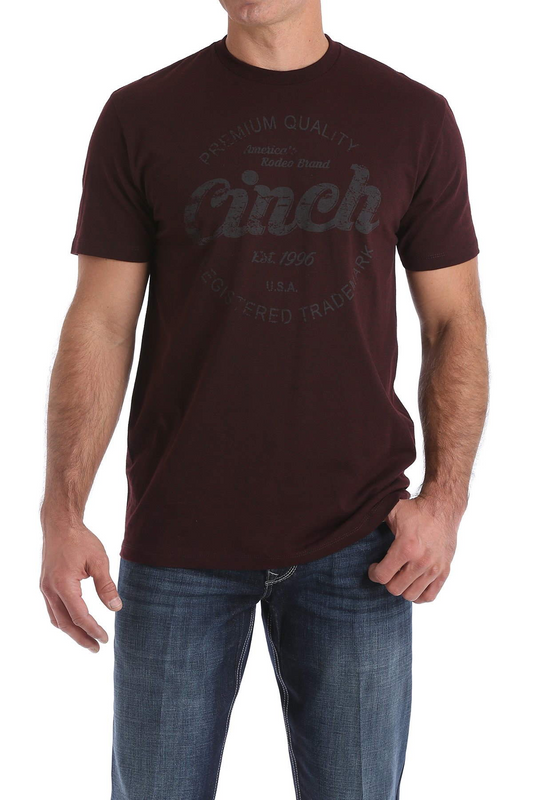 Cinch Men's Burgundy Graphic T-Shirt