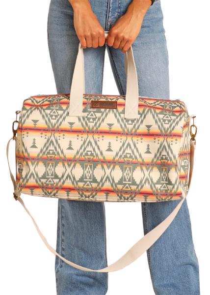 Rock & Roll Olive Aztec Overnight Bag