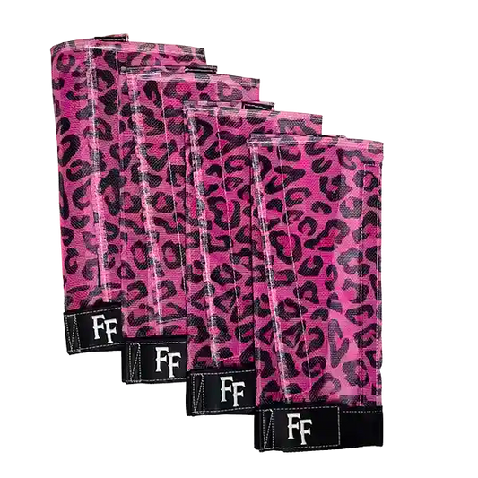Pink Cheetah Fly Free Fly Boots for Horses – Set of 4 Protective Fly Boots