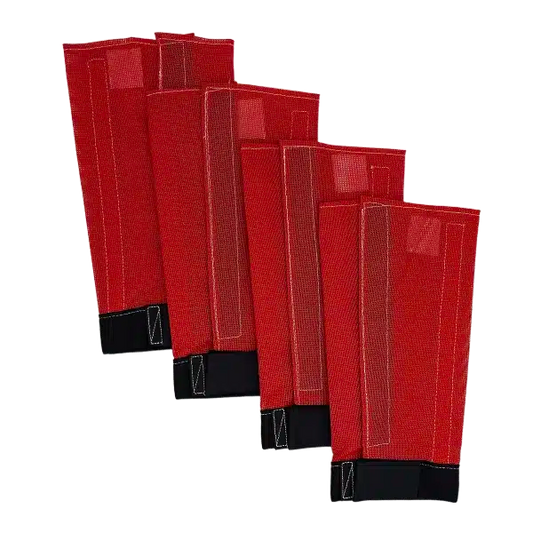 Red Fly Free Fly Boots for Horses – Set of 4 Protective Fly Boots