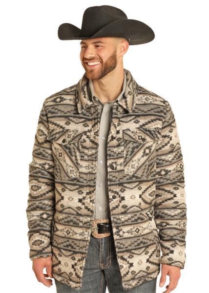 Men's Rock & Roll Woollike Quilted Jacket