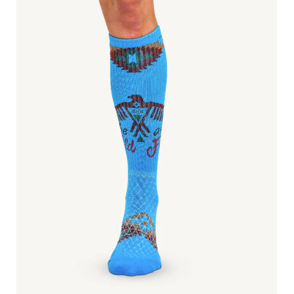 WILD AND FREE TURQUOISE WESTERN COWGIRL PERFORMANCE SOCKS