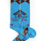 WILD AND FREE TURQUOISE WESTERN COWGIRL PERFORMANCE SOCKS