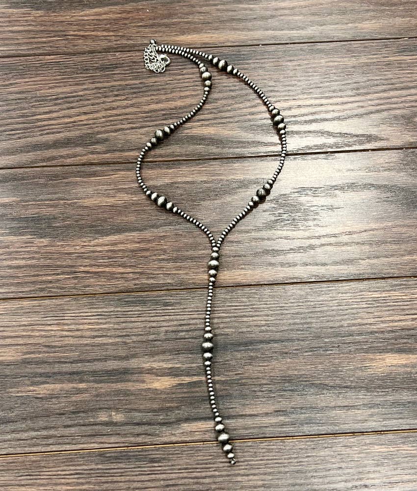 Handmade Clustered Navajo Pearl Tassel Necklace – 31” to 36” Adjustable Western Statement Jewelry