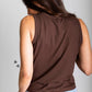 Pearl Snap Western Tank | Ribbed Country Tank Top Mocha