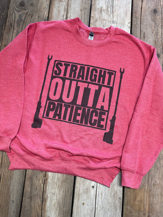 Straight Outta Patience Crewneck Sweatshirt - Military Green