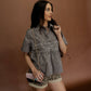 Abstract Western Sketch Print Top – Flowy Fit