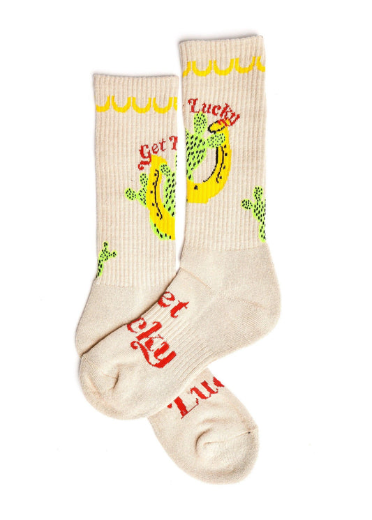 Lucky Chuck® Performance Riding Socks |Get Lucky Tan Performance Boot Socks