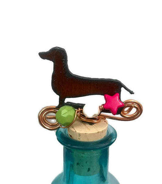 Rustic Decorative Wine Bottle Stopper – Beaded Metal Cork Stopper – Farmhouse & Western Gift