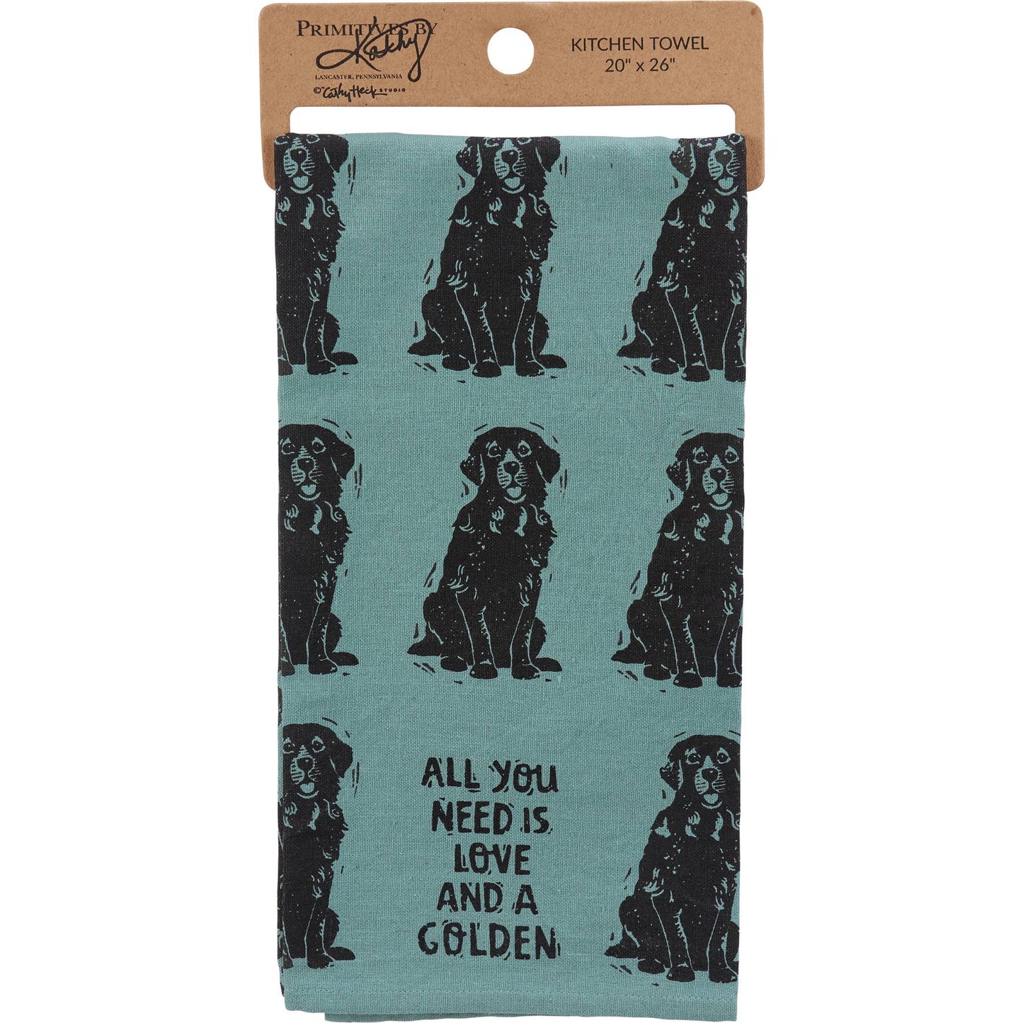 Love And A Golden Kitchen Towel