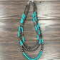 Handmade 3-Strand Navajo Pearl Bead Necklace – 30” to 35” Adjustable Western Statement Necklace