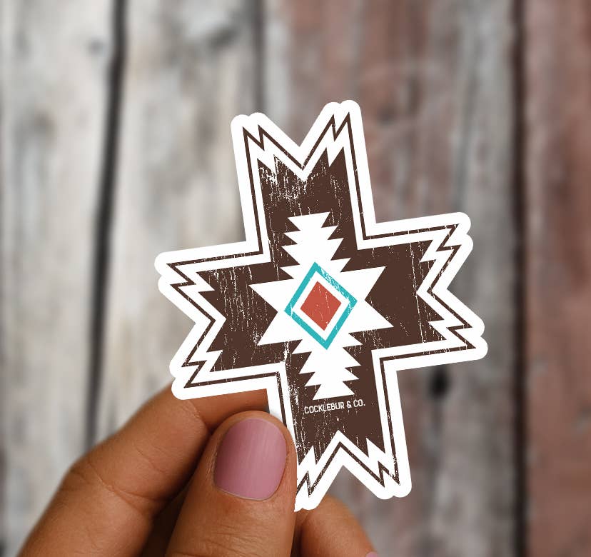 Aztec Cross - sticker