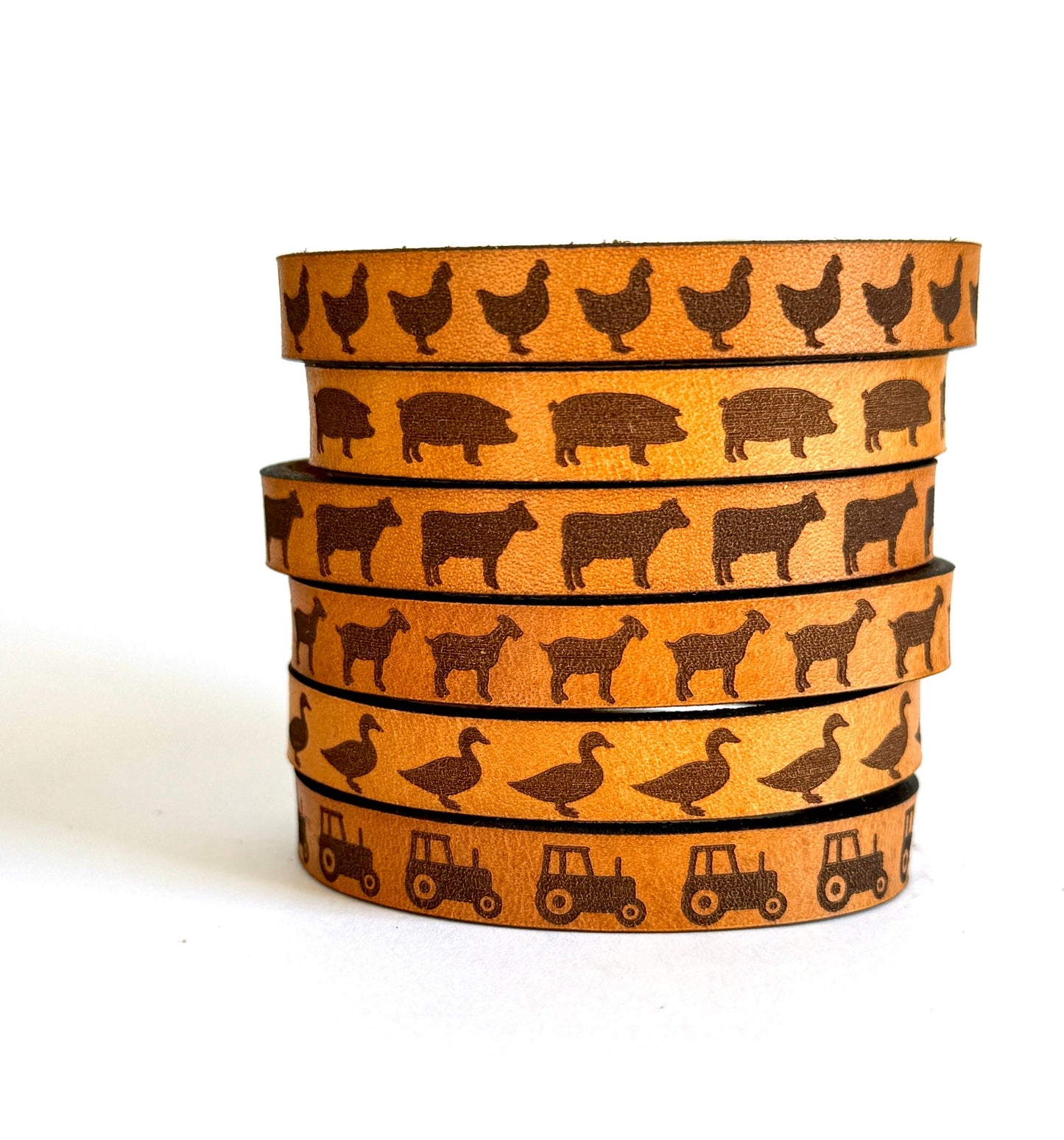 Farm Animal Thin Leather Bracelets