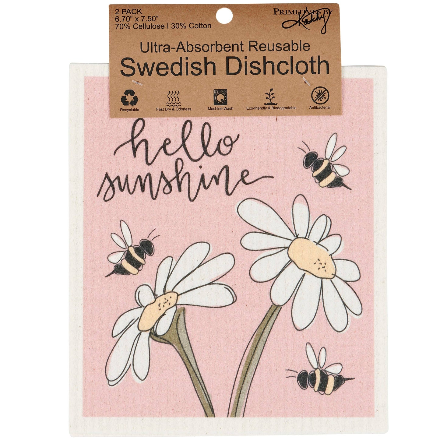 Sunshine Swedish Dishcloth Set – Reusable Eco-Friendly Kitchen Cleaning Cloths