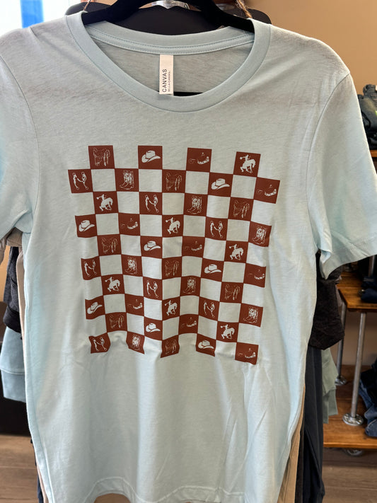 Horse Checkerboard Tee