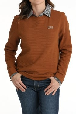 Cinch - Women's Textured Sweatshirt - Copper