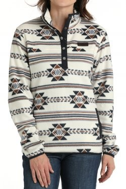 Cinch Women's Southwestern Print Fleece Pullover