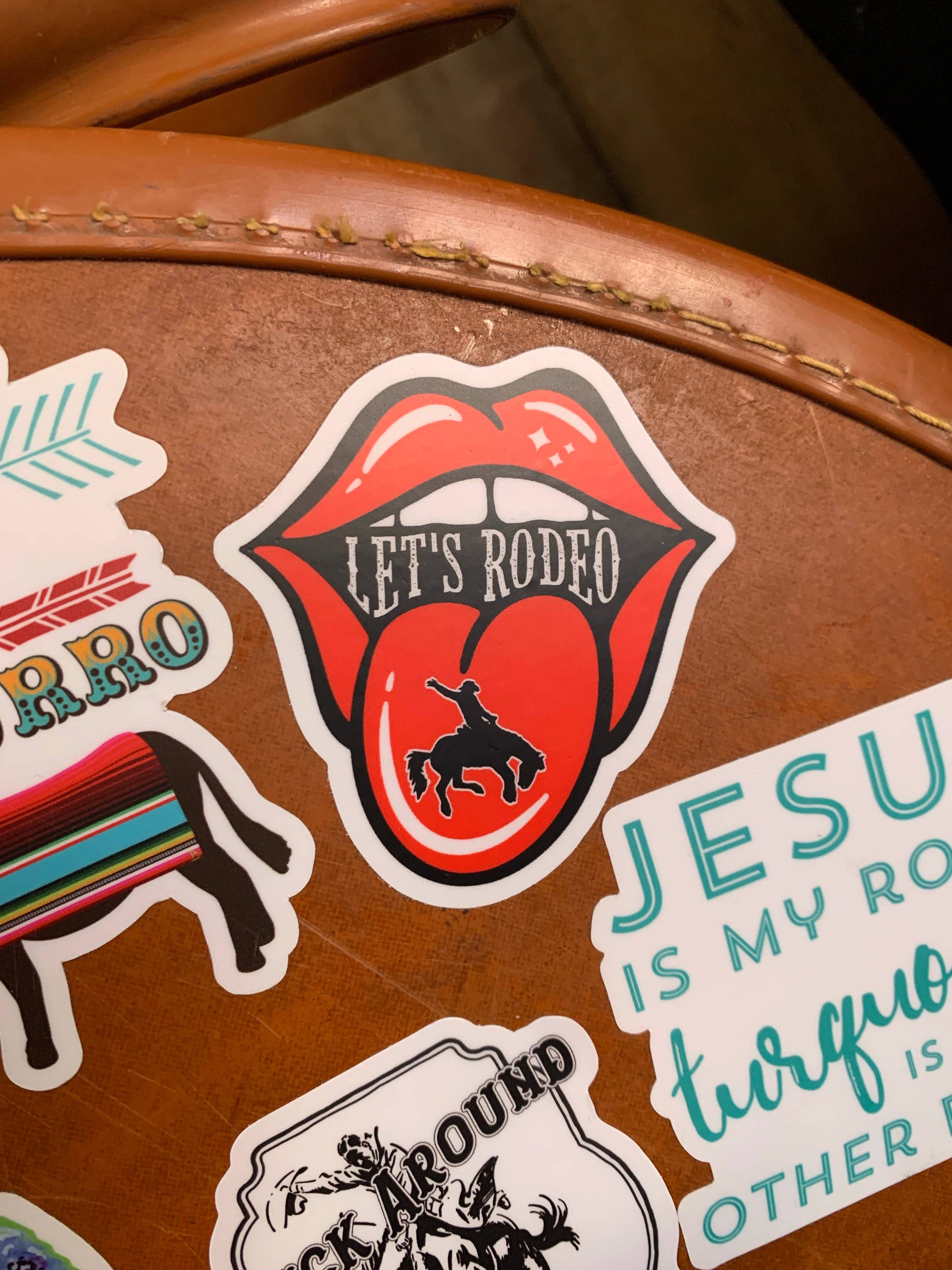 American Rodeo Stickers Let's Rodeo lips Bronc sticker – Gorgeous Sorrels
