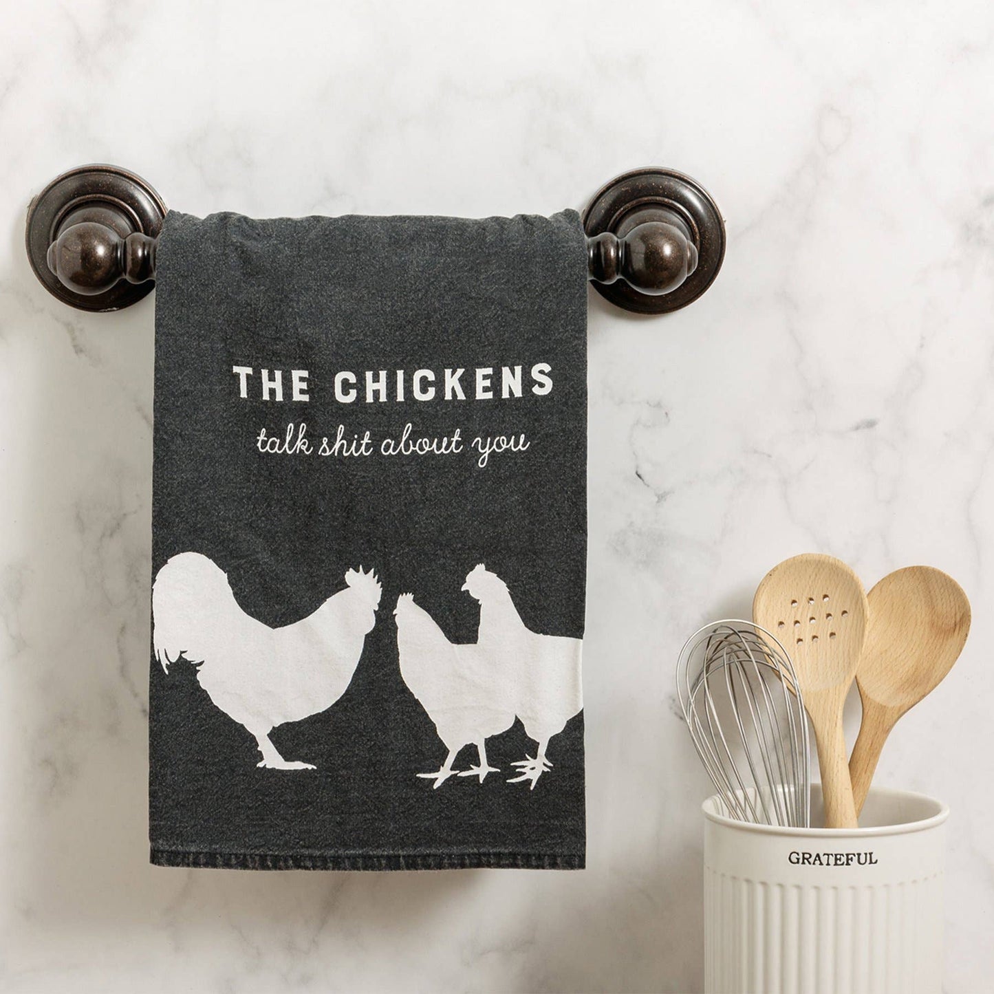 The Chickens Talk Shit About You Kitchen Towel