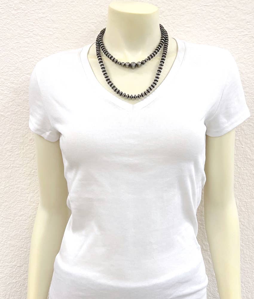Navajo-Inspired Double Strand Western Bead Necklace