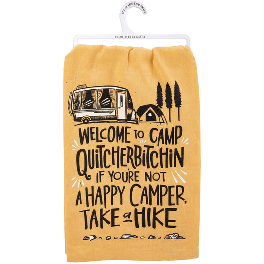 Welcome To Camp Kitchen Towel – Funny Camping & RV Décor