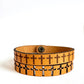Row of Crosses Snap Bracelet - Engraved Or Cut Leather Cuff