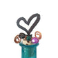 Rustic Open Heart Wine Bottle Stopper – Beaded Decorative Cork Stopper – Western Farmhouse Gift