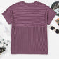 PRETTY BASH Women's Corded Knit Mock Neck T-Shirt | Casual Textured Boutique Top