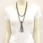 Navajo-Inspired Double Strand Tassel Necklace | Western Cowgirl Jewelry