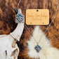 Western Checker Cow Head Necklace