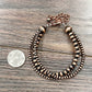 Handmade 3-Strand Copper Navajo Pearl Bracelet – Adjustable Western Bead Bracelet