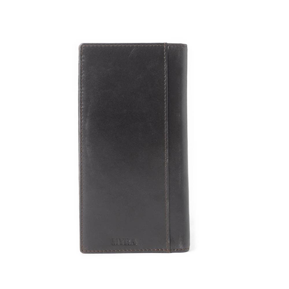 Lonehorn Hairon Leather Wallet in Charcoal Fade