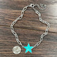 Star Turquoise Necklace – 15" to 20" Adjustable Western Statement Pendant