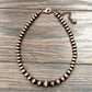 Graduated Copper Navajo Bead Necklace – 16" to 21" Handmade Western Statement Jewelry