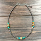 Navajo Clustered Gemstone Necklace – 15" to 20" Adjustable Western Jewelry (Made in USA)