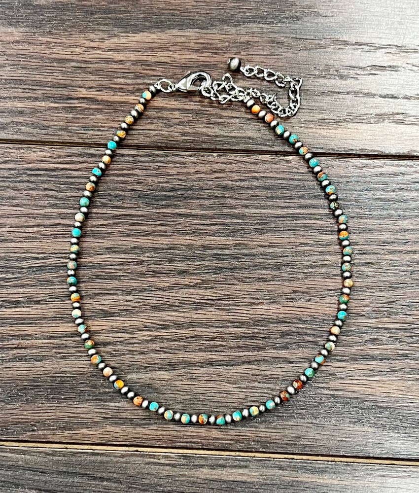Navajo-Inspired Gemstone & Western Bead Necklace | Cowgirl Jewelry
