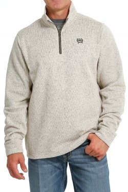 Cinch Men's 1/4 Zip Pullover - Stone