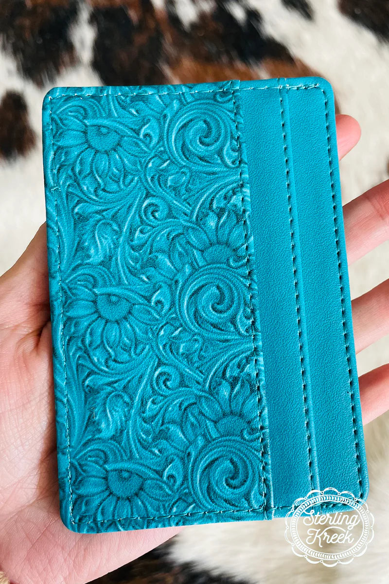 Cowgirl Card Wallet Turquoise Tool